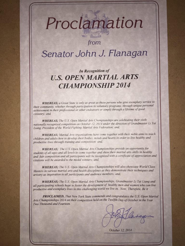 Proclamation 2014 - Senator John Flanagan